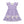 Girls Purple Kitty Print Dress on a white background, front