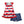Girls Red,White and Blue Stars & Stripes Patriotic Top and Short Set, on a white background, front