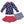 girls 3-PC Red,Wht,Blue Stars & Stripes Rashguard With Skirty Bottom and Shorts on a white background, front - Millieloveslily.com