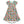 Girls Turquoise and Pink Floral Hi - Low Midi Dress with short sleeves on a white background, front- Millieloveslily.com
