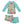 Girls Turquoise   Floral and dot Rashguard 3-PC Set on a white background, front- Millieloveslily.com