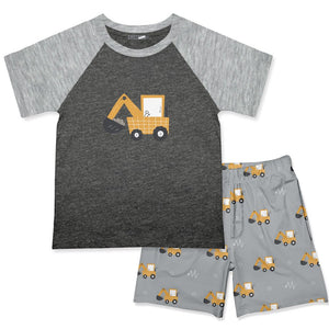 Gray Crewneck Tee & Diggers Shorts - Millieloveslily.com