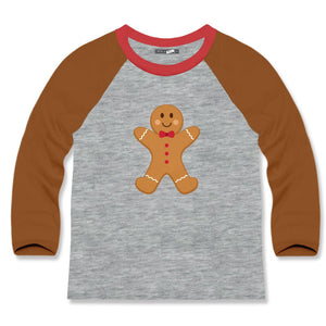 Gray Heather Gingerbread Long-Sleeve Crewneck Top - Millieloveslily.com