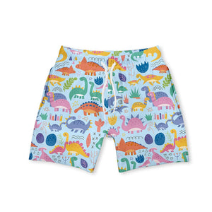 Ice Blue Dino Rama Swim Trunks - Millieloveslily.com
