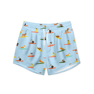 Ice Blue Doggie Surf Swim Shorties - Millieloveslily.com