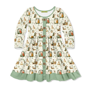 Kids Cream Nativity Button-Front A-Line Dress - Millieloveslily.com