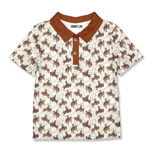 Kids Cream Rodeo Polo - Millieloveslily.com