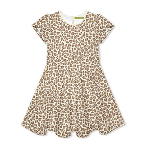 Kids Cream Skin Print Fit'n Flare Dress - Millieloveslily.com