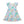 Kids Ice Blue Bows Angel Sleeve Dress on a white background, front Millieloveslily.com