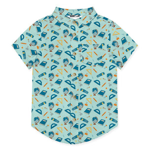 Kids Mint Classroom Short - Sleeve Button - Down Shirt - Millieloveslily.com