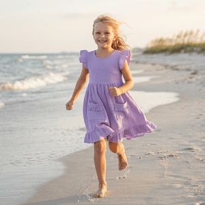 Kids Orchid Petal Gauze Patch - Pocket Angel - Sleeve Dress - Millieloveslily.com