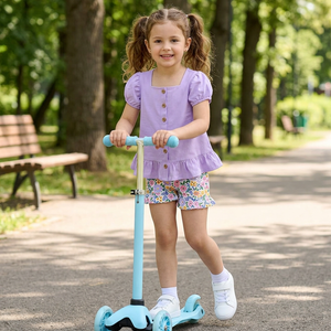 Kids Orchid Petal Puff-Sleeve Top & Spring Bouquet Ruffle Shorts - Millieloveslily.com