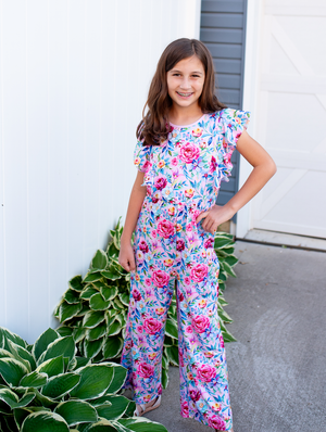 Kids Pink Rose Angel - Sleeve Overalls - Millieloveslily.com