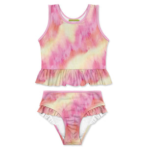 Kids Pink Tie-Dye Tankini Swimsuit - Millieloveslily.com