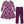 Kids Purple Floral Favorite Long-Sleeve Dress & Plum Leggings Set - Millieloveslily.com