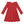 Kids Red Ribbed Ruffle-Shoulder A-Line Dress - Millieloveslily.com