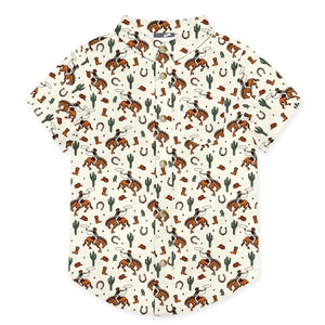 Kids Rodeo Cactus Short - Sleeve Shirt - Millieloveslily.com