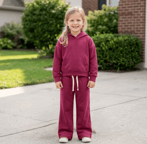 Kids Slate Rose Hoodie & Wide-Leg Pants - Millieloveslily.com