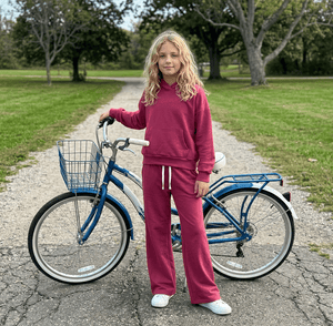 Kids Slate Rose Hoodie & Wide-Leg Pants - Millieloveslily.com