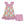 Kids Violet Flower dress and dot short set on a white background, front