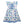kids  Blue butterfly & Floral printed Angel - sleeve Dress on a white background, front - Millieloveslily.com