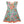 kids blue and orange floral print  Angel - Sleeve Dress on a white background, front- Millieloveslily.com