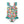 kids Turquoise Painted Floral Ruffle - Accent One - Piece swimsuit on a white background, front- Millieloveslily.com