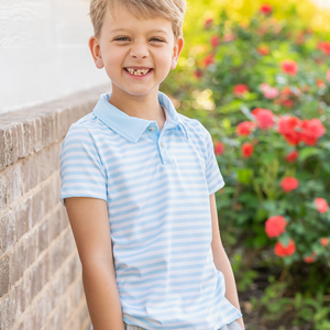 Light Blue Stripe Polo - Millieloveslily.com