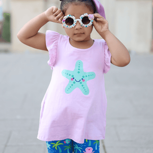 Lilac Hi - Low Top & Paradise Island Bike Shorts - Millieloveslily.com