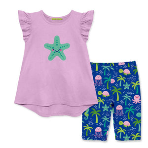 Lilac Hi - Low Top & Paradise Island Bike Shorts - Millieloveslily.com
