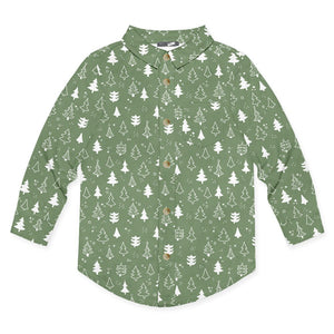 Loden Frost Trees Long-Sleeve Button-Up - Millieloveslily.com