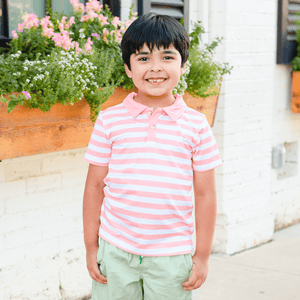 Millie Loves Lily Boys' Sunset Stripe & Coral Stripe Polo Shirts - Millieloveslily.com