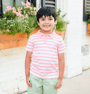 Millie Loves Lily Boys' Sunset Stripe & Coral Stripe Polo Shirts - Millieloveslily.com