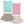 Girls Mint and Pink Rib Tops and Printed Skorts Set, 4 - PCS  on a white background, front- Millieloveslily.com