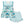  Girls Mint Turtle Print Top and Stripe Short Set, on a white background, front