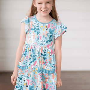 Millie Loves Lily Girls' Mint Unicorn 2 - Pocket Dress - Millieloveslily.com