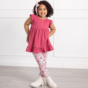 Millie Loves Lily Girls Pink & Rose Tops and Leggings Set, 4 - PCS - Millieloveslily.com