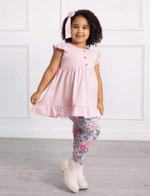 Millie Loves Lily Girls Pink & Rose Tops and Leggings Set, 4 - PCS - Millieloveslily.com