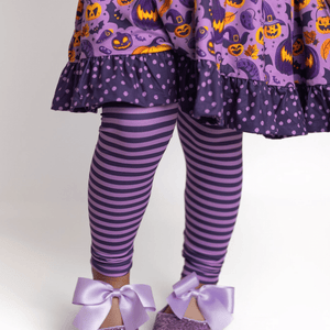 Millie Loves Lily Girls Purple Halloween Dress & Matching Leggings Set - Millieloveslily.com