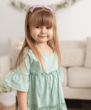 Millie Loves Lily Girls Sage Tiered Dress and Legging Set - Millieloveslily.com
