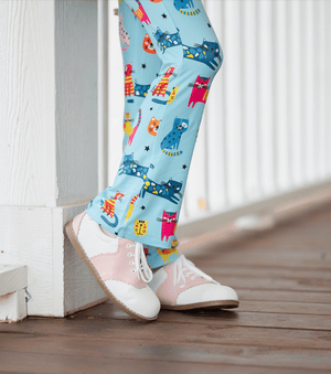Millie Loves Lily Girls Teal Ruffle Top & Kitty Legging Set - Millieloveslily.com