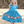 Millie Loves Lily Girls Teal Unicorn Pony Border Angel Sleeve Dress - Millieloveslily.com