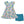 Girls Turquoise Filagree Floral Angel Sleeve Dress & Short Set on a white background, front - Millieloveslily.com
