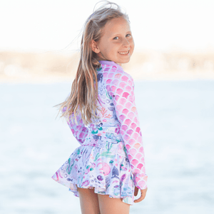 Millie Loves Lily Pink Octopus Rashquard With Skirty Bottom and Shorts, 3 - pcs, UPF 50+ - Millieloveslily.com