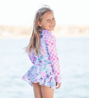 Millie Loves Lily Pink Octopus Rashquard With Skirty Bottom and Shorts, 3 - pcs, UPF 50+ - Millieloveslily.com