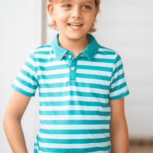 Mint & Ivy Green Stripe Polo - Millieloveslily.com