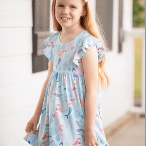 Mint Mermaid Angel - Sleeve Dress - Millieloveslily.com