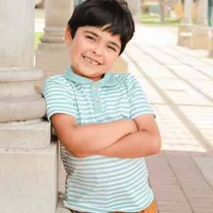 Mint Stripe Polo - Millieloveslily.com