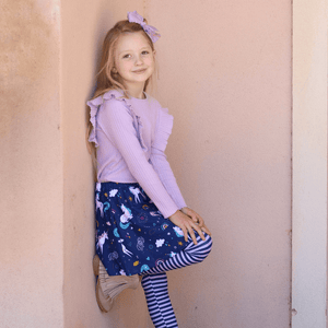 Orchid Petal Ribbed Ruffle Long-Sleeve Top & Unicorn Dreams Leggings - Millieloveslily.com