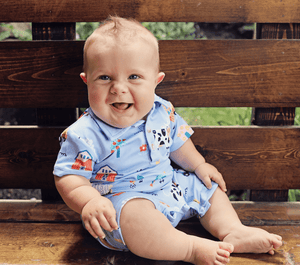 Periwinkle Farm Life Button - Front Playsuit - Millieloveslily.com